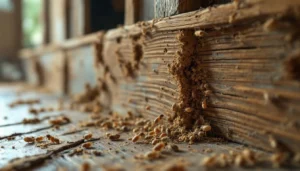 Maison avec des termites