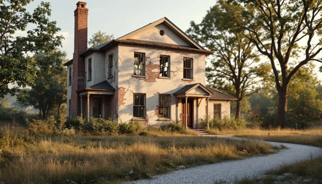 Maison avec fissures