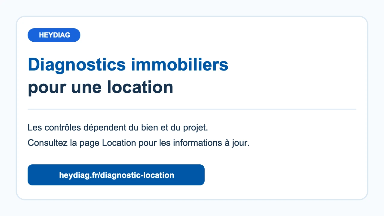 Diagnostics obligatoires location à Paris — fiche récapitulative Heydiag